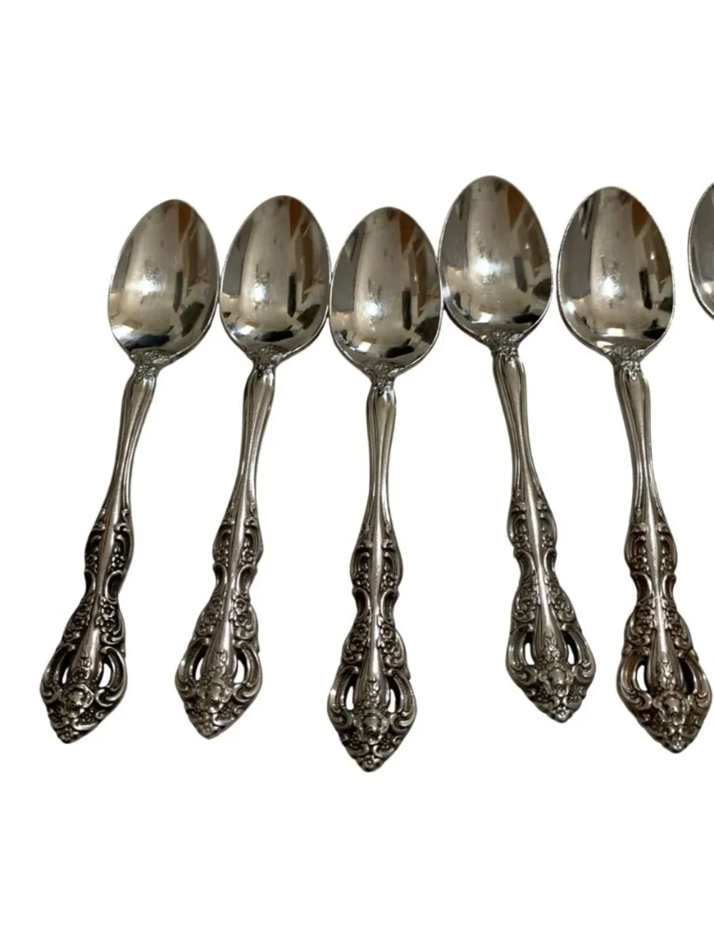 Oneida Michelangelo Cube Teaspoons Set Of 8 Vintage Flatware 6